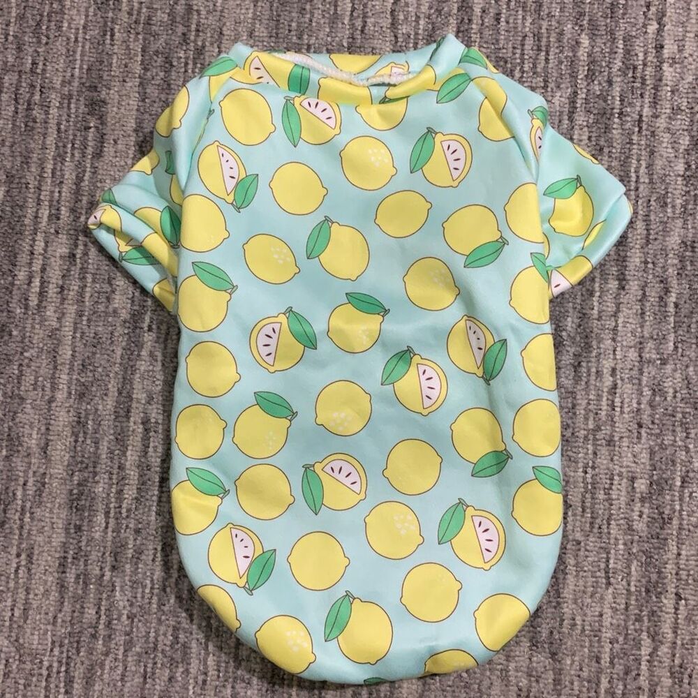 Brand New Soft and Comfortable Lemon Print Dog Onesie Outfit Size‎ XL Pet